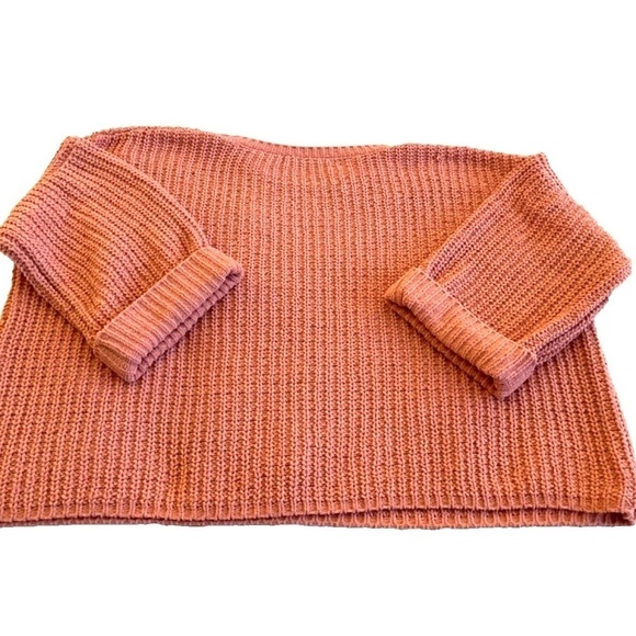 HYFVE Dusty Rose Pink 3/4 Cuffed Sleeve Womens‎ Sweater w/ Pocket; Size S - Picture 2 of 5